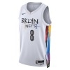 Camiseta Hombre Brooklyn Nets Patty Mills 8 2022-23 Nike City Edition Blanco Swingman